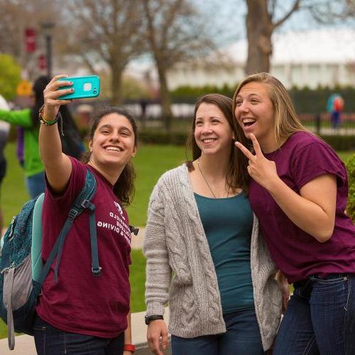 Students taking a selfie